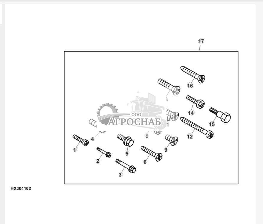 Комплект крепежа для кабины 